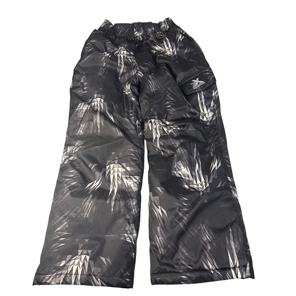 ZEROXPOSUR Snow Pants Youth Boys Girls Size 10/12 Black White